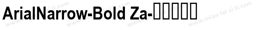 ArialNarrow-Bold Za字体转换